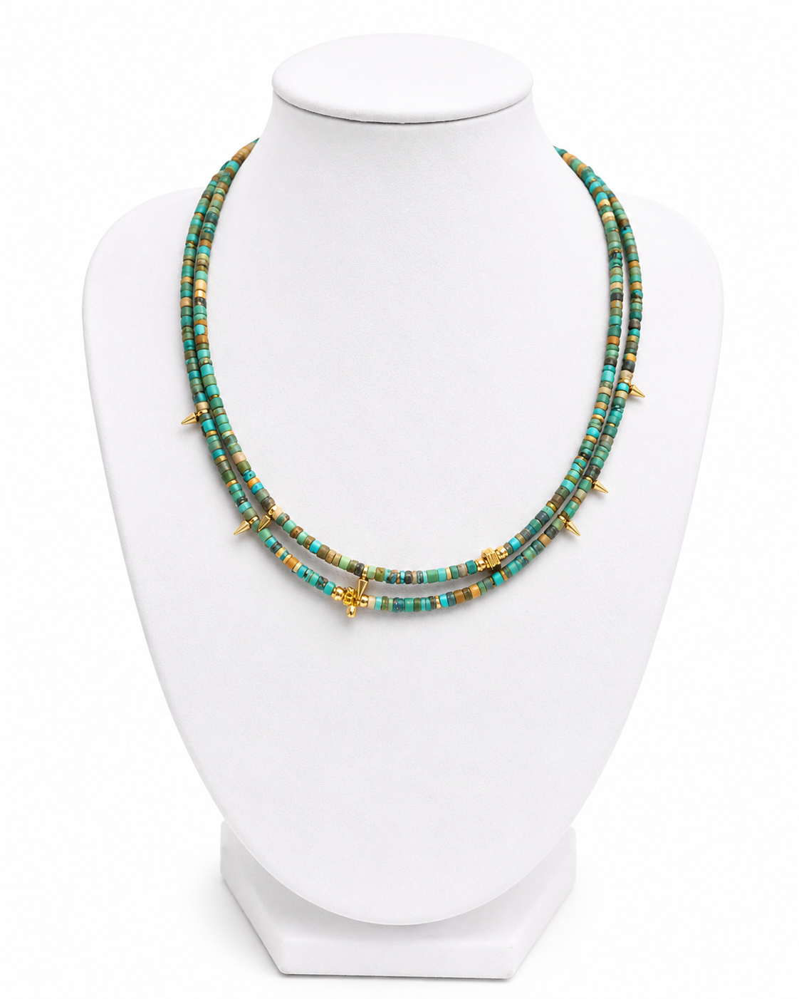Turquoise Necklace with Spikes