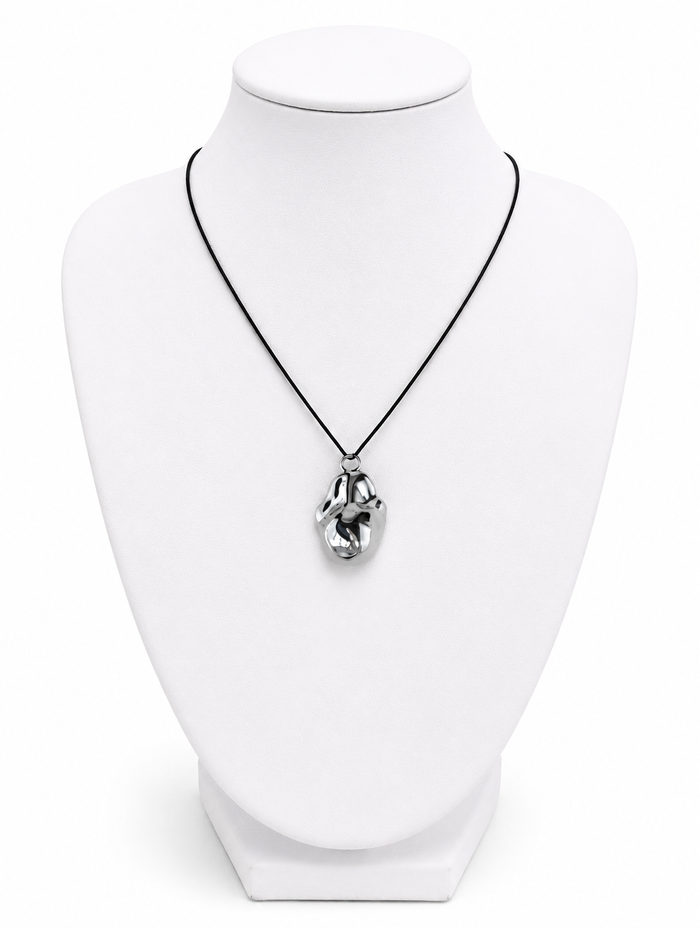 Silver Hammered Pendant