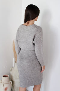 Knit Cropped Cardigan & Skirt Set