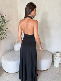 Black Halter Maxi Dress
