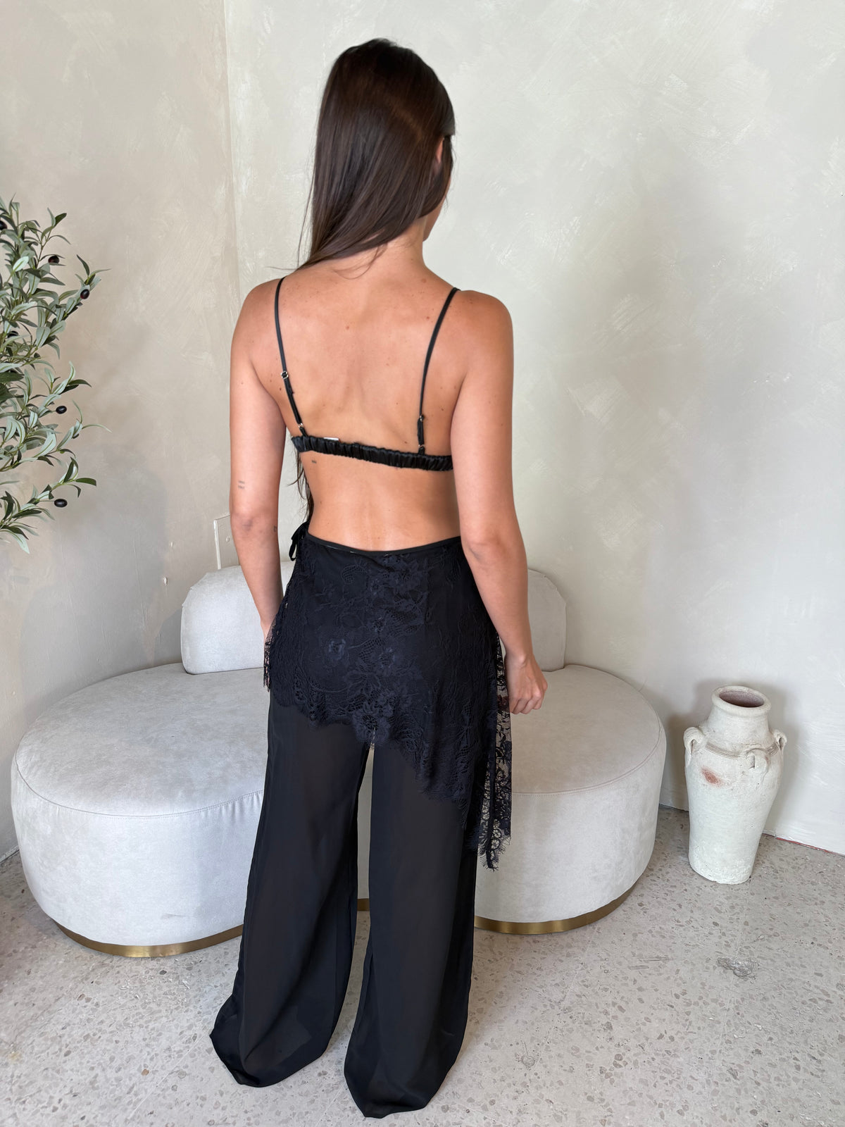 Chiffon Lace Sarong Pant