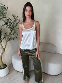 Side Stripe Satin Pants