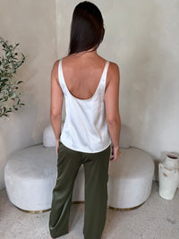 Side Stripe Satin Pants