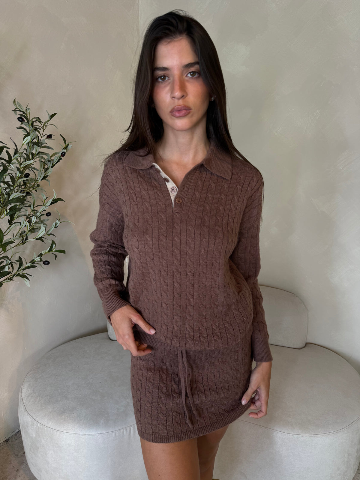 Sweater Top & Skirt Set