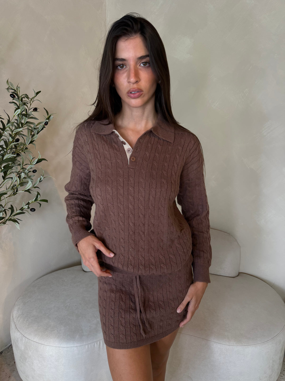 Sweater Top & Skirt Set