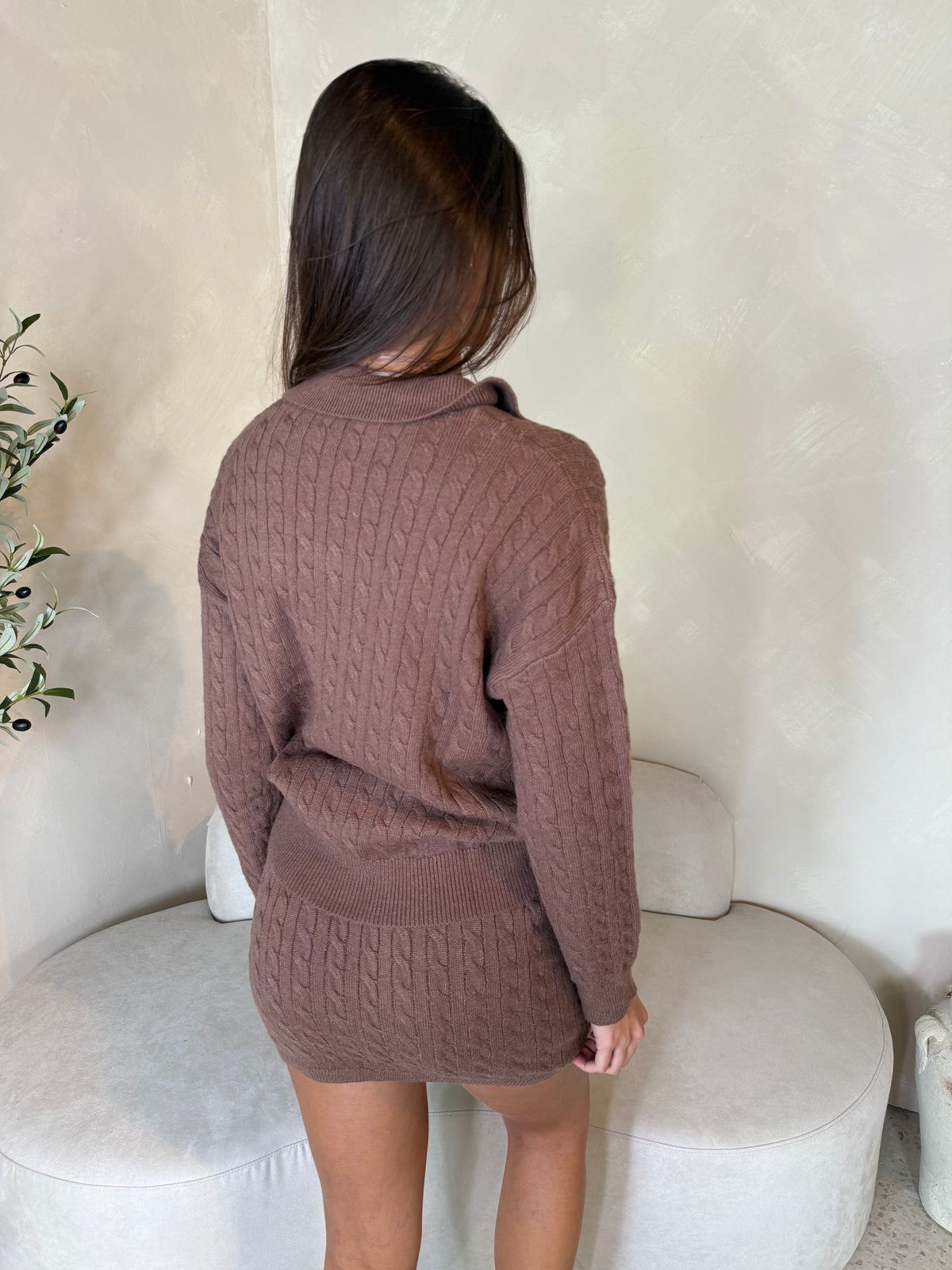 Sweater Top & Skirt Set