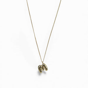 Gold Bubble Letter Necklace