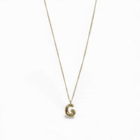 Gold Bubble Letter Necklace