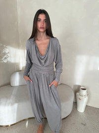 Soft Grey Top & Harem Pants
