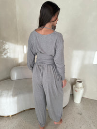 Soft Grey Top & Harem Pants