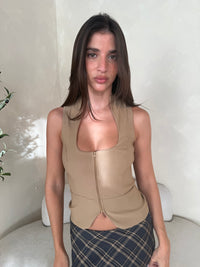 Tan Vest Top