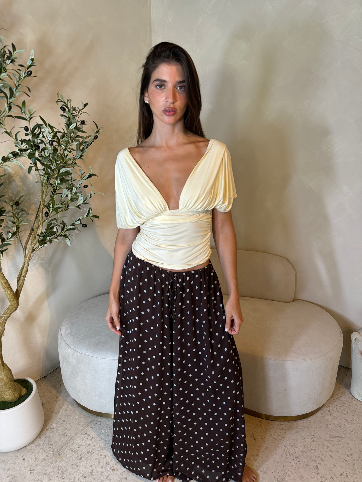 Polka Brown Pants