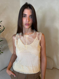 Lace Beige Top