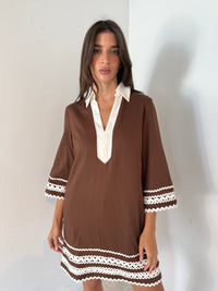 Trim Shirt Mini Dress