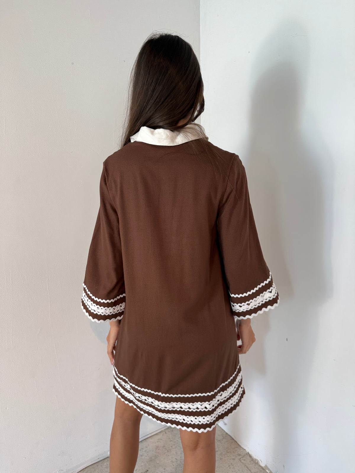 Trim Shirt Mini Dress