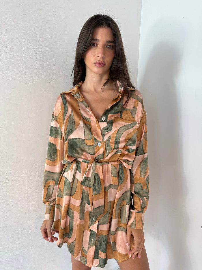 Blushed Stone LS Dress