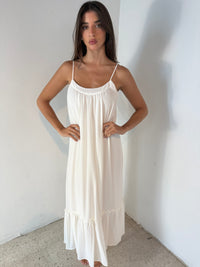 White textured Maxi Dress