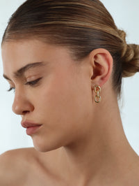 GOLD LINK DROP EARRINGS