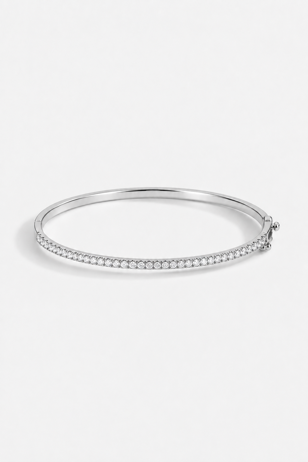 CLASSIC PAVÉ BANGLE BRACELET - SILVER