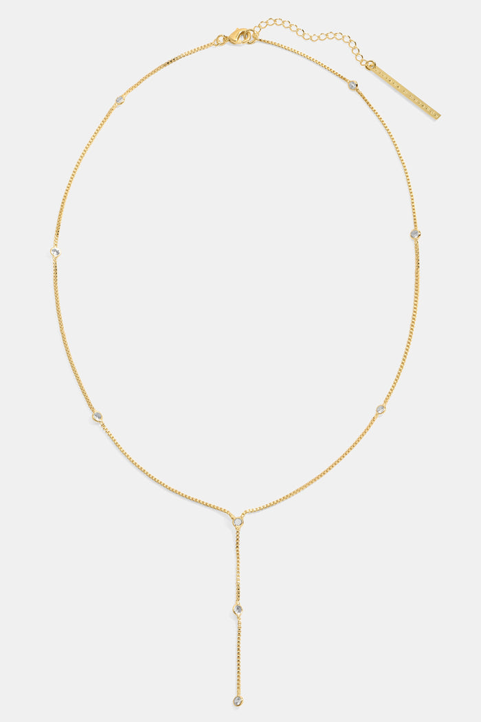 MULTISTONE LARIAT NECKLACE