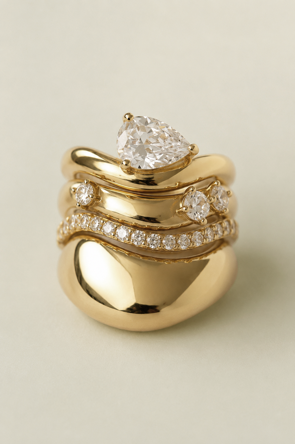 MELTED BAND RING