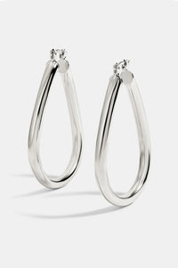 REBECCA HOOP EARRINGS - SILVER