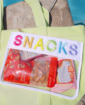 Snacks Clear Pouch - White