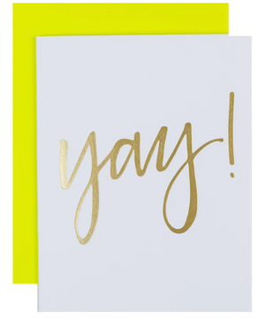 YAY - LETTERPRESS CARD