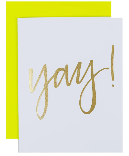 YAY - LETTERPRESS CARD