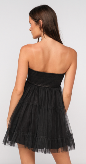 Tulle Black Mini Dress