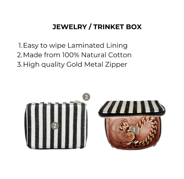 Striped Jewelry Trinket Box