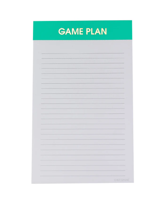 GAME PLAN - LINED NOTEPAD