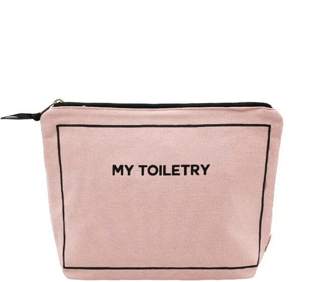 Toiletry Pouch with Coated Lining, Pink/Blush