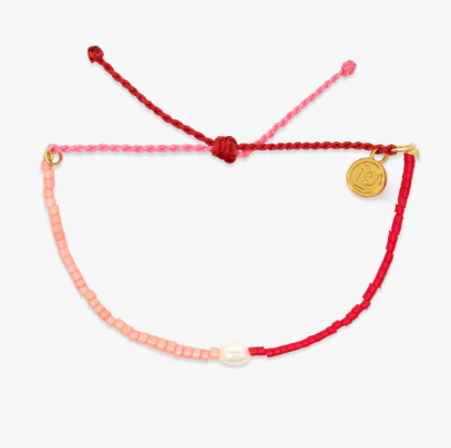 Pearl Two-Tone Charm Bracelet