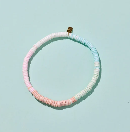 Pastel Puka Stretch Bracelet
