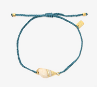 Beachside Blue Seashell Charm Bracelet