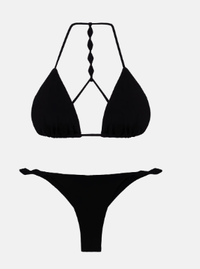 Alexa T Back Tri Top & Alexa Detail Cheeky Bottom Bikini Set