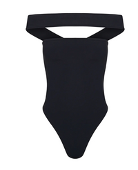 olivia one piece in black eco-compression