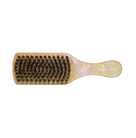 Mini Boar Bristle Brush in Lemon Sugar