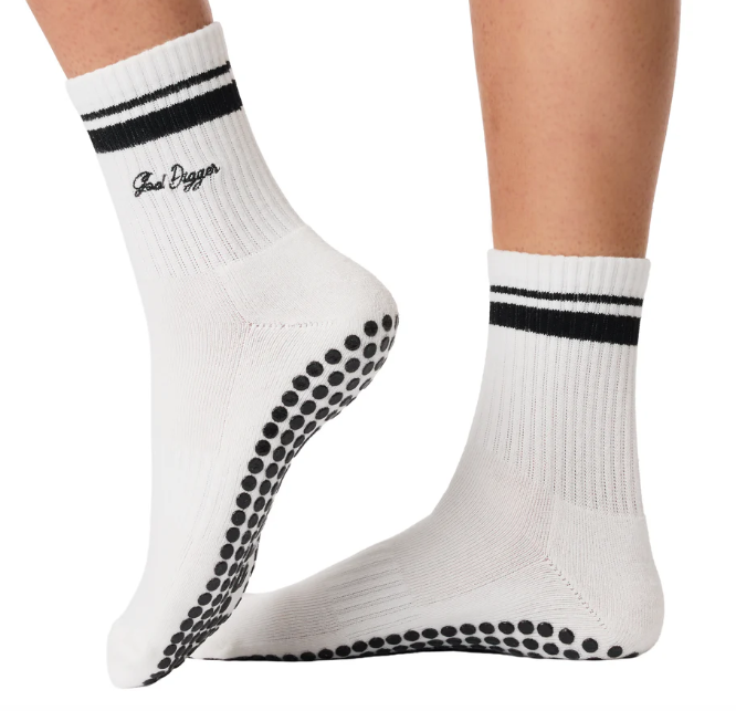 Goal Digger Grip Socks in Black