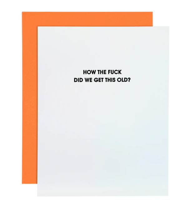 Just a Tini Bit Older - Paper Clip Letterpress Card