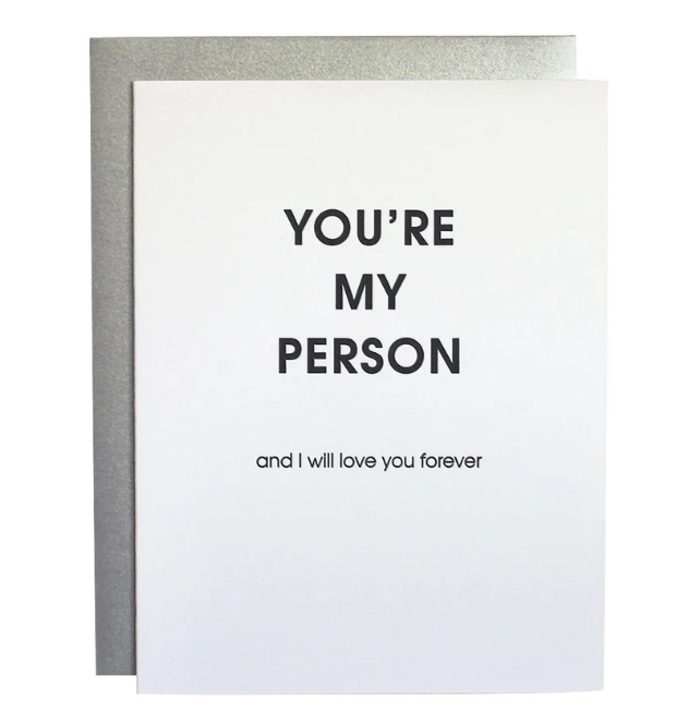 You're My Person - Letterpress Card