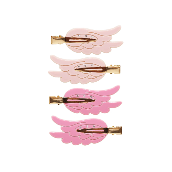 Angel Wing Popstar Clips in Pink Aura