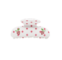 Sweetheart Clip in Coconut Berry Dot