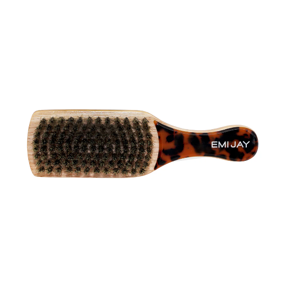 Mini Boar Bristle Brush in Tort