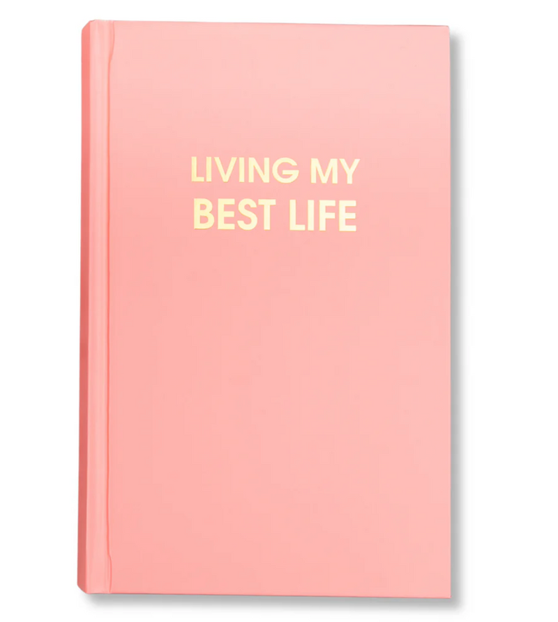 Living My Best Life - Bellini Pink Hardcover Journal