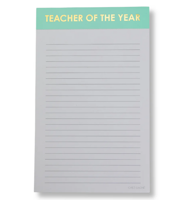 Teacher Of The Year - Lined Notepad