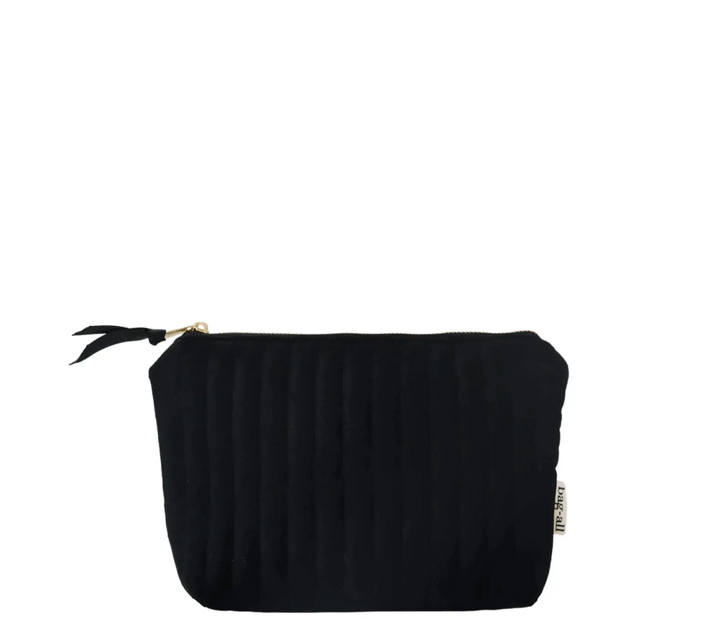 My Makeup Pouch Quilted Black Velvet