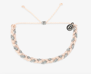 Metallic Blush Braided Bracelet