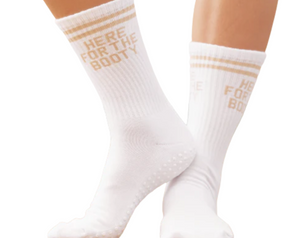 Here For The Booty Grip Socks
